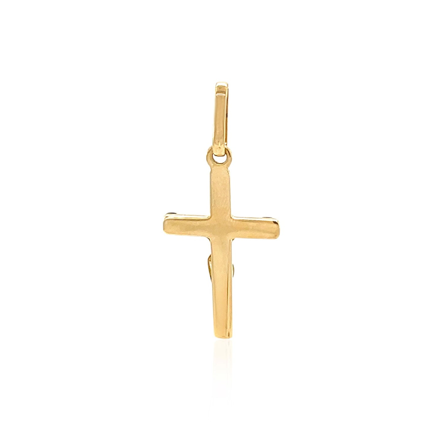 14k Two Tone Gold Crucifix Motif Pendant