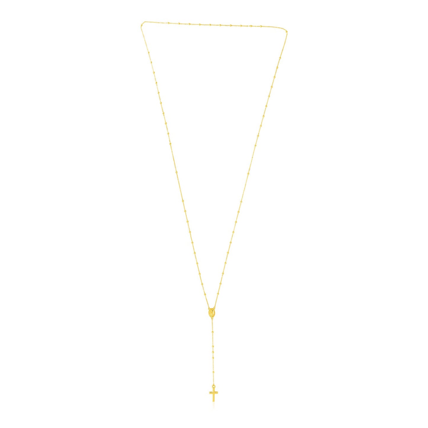 14k Yellow Gold Rosary Necklace