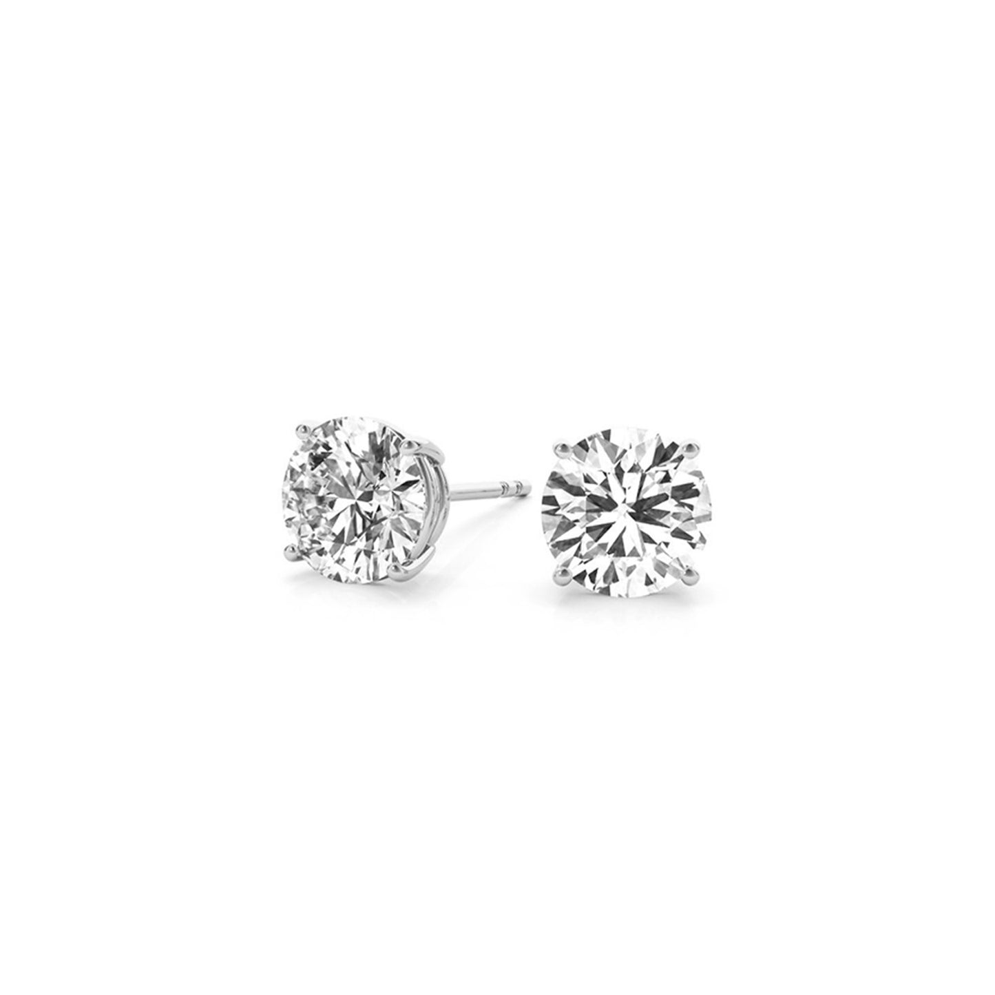 3 cttw Certified IGI Lab Grown Round Diamond Stud Earrings 14k White Gold (G/VS2)